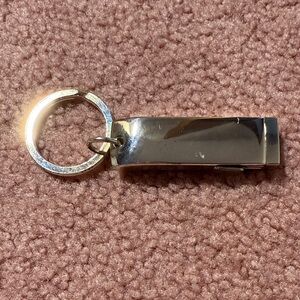 Things Remembered Silver USB Drive Keychain